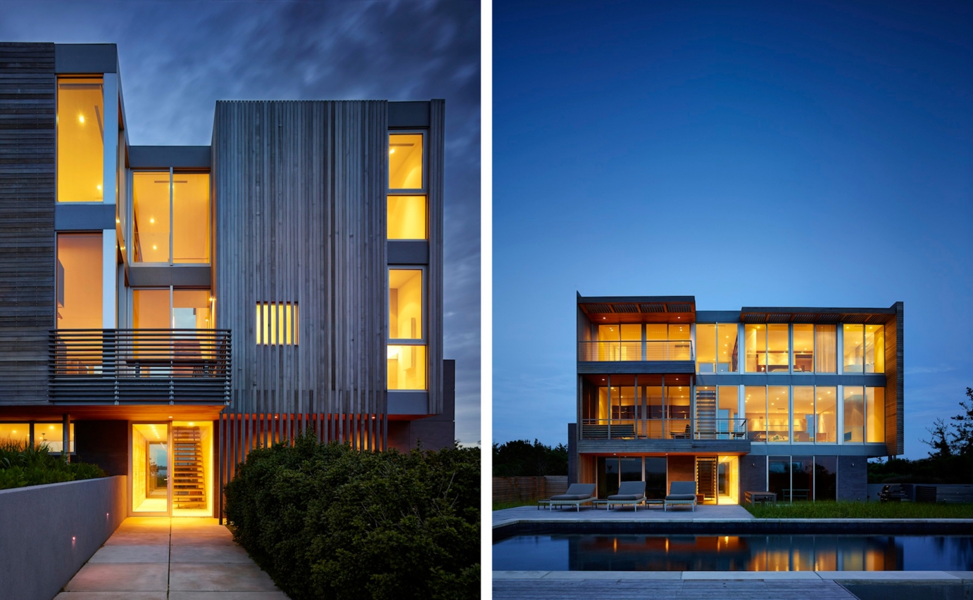 Dual exterior angles — cedar and glass